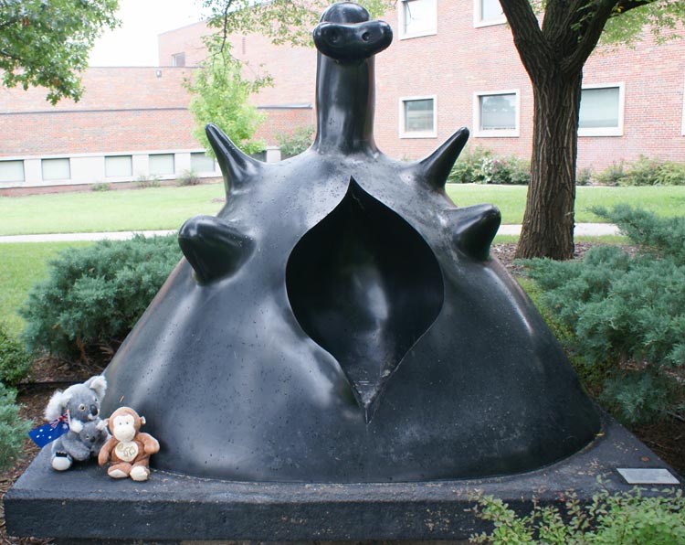 Wichita State University Sculpture GRANDE MATERNITE by Joan Miro
