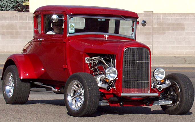 28 Ford Model A Hiboy Chopped Coupe