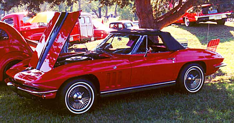 66 Corvette Red Roadster